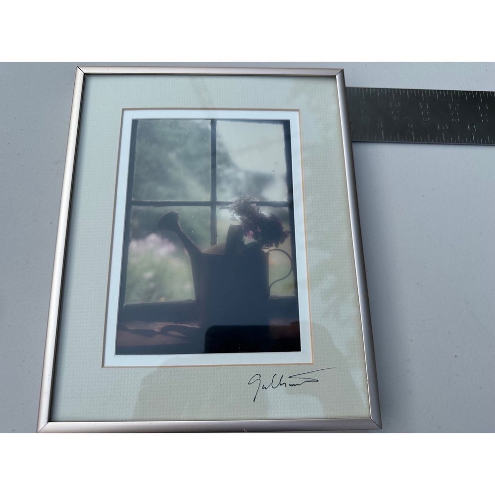 Galbraith Photographic Art Signed Framed Still Life Watering Can Window 8x10